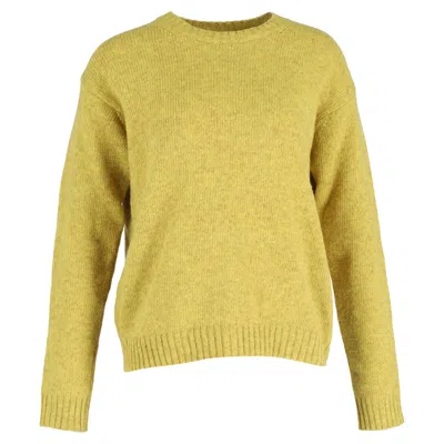 Acne Studios Knitted Sweater In Yellow Wool In Yellow