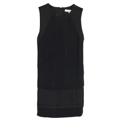 Vanessabruno Vanessa Bruno Patchwork Sleeveless Dress In Black Cotton In Black