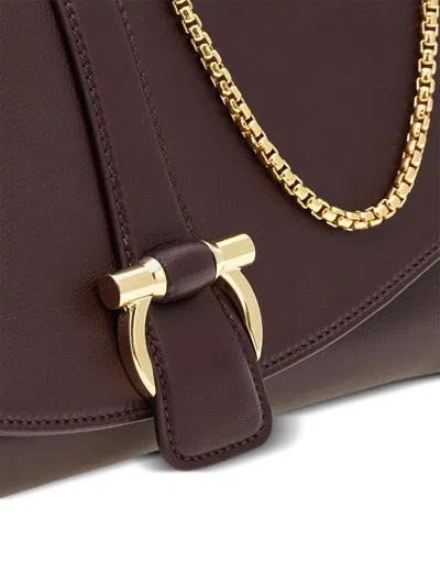 Shop Ferragamo Medium Front Flap Shoulder Bag In Red