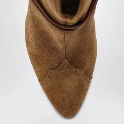Shop Isabel Marant Chic Suede Boot With Pointed Toe Design In Brown