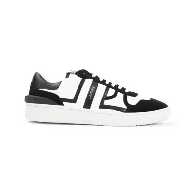 Shop Lanvin Clay Men's Nylon And Leather Sneakers In White