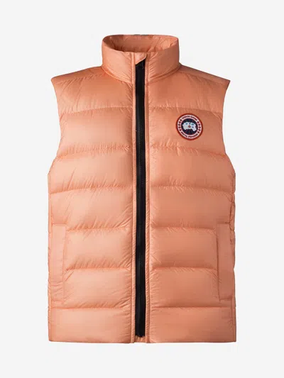 Canada Goose Daylily - Hemerocalle Crofton Logo-patch Shell-down Gilet 7-16 Years In Pink