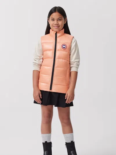 Canada Goose Daylily - Hemerocalle Crofton Logo-patch Shell-down Gilet 7-16 Years In Pink