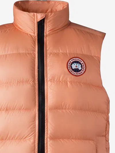 Canada Goose Daylily - Hemerocalle Crofton Logo-patch Shell-down Gilet 7-16 Years In Pink