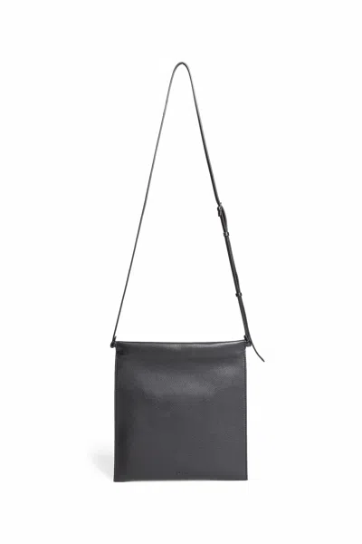 The Row Man Black Shoulder Bags In Black