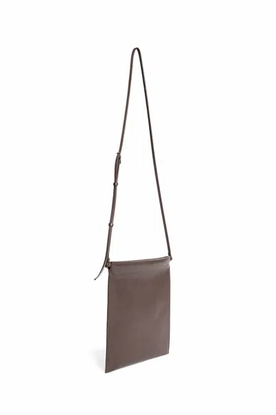 The Row Man Brown Shoulder Bags In Brown