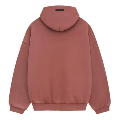 Essentials Heavy Fleece Vintage Shrunken Hoodie In Crimson