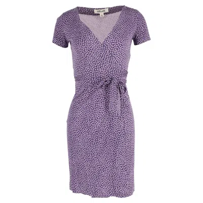 Diane Von Furstenberg New Julian Two Wrap Dress In Purple Cotton In Purple