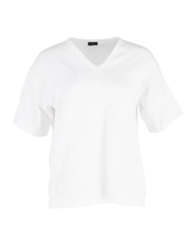 Joseph V-neck T-shirt In White Cotton In White