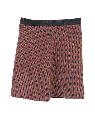 Sandro Mini Skirt In Red Wool In Red