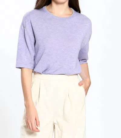 See U Soon Gold Detail Sweater Tee In Purple In Purple