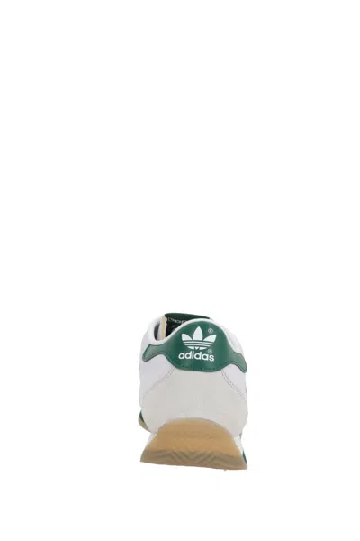 Adidas Originals Japan Country Sneakers Low-top Rubber Stripes In Cloud White+green+white