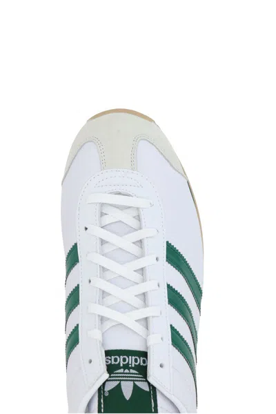Adidas Originals Japan Country Sneakers Low-top Rubber Stripes In Cloud White+green+white
