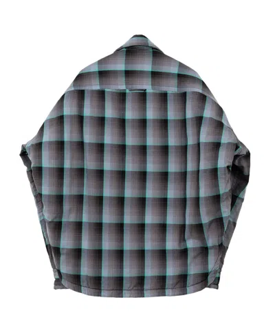 Miharayasuhiro Padded Shirt With Check Pattern And Chest Pockets In Blue