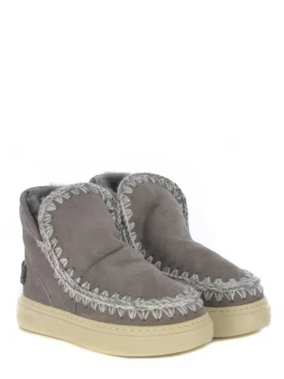 Mou Boots  Eskimo Bold Made Of Suede In Grey