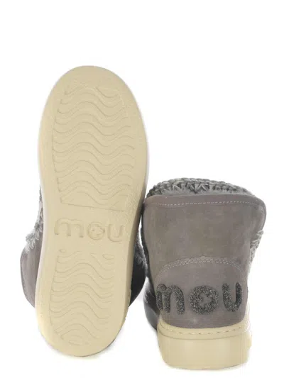 Mou Boots  Eskimo Bold Made Of Suede In Grey