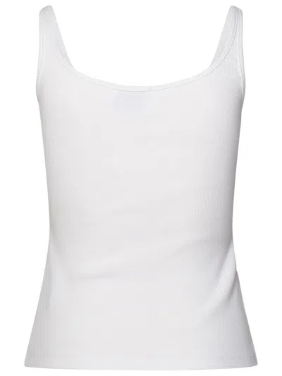 Off-white Off White Tank Top With Off Embroidery In White