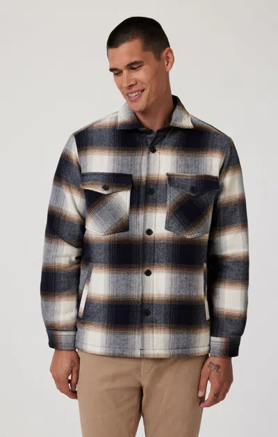 Mavi Plaid Shacket In Brown Check In Brown
