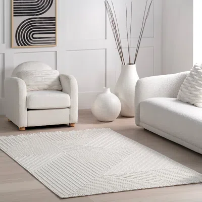 Nuloom Makena Modern Geometric High-low Area Rug