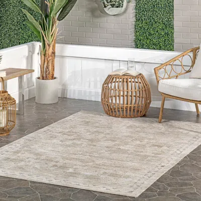 Nuloom Aine Bordered Machine Washable Indoor/outdoor Area Rug