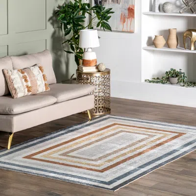 Nuloom Aliénor Striped Machine Washable Area Rug