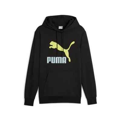 Puma Classics Logo Hoodie Men In Black