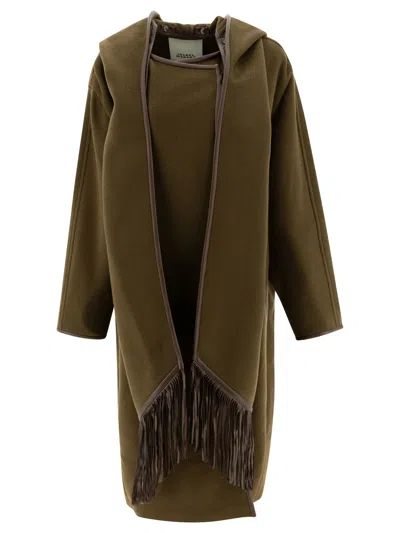 Shop Isabel Marant Irvana Coats In Brown