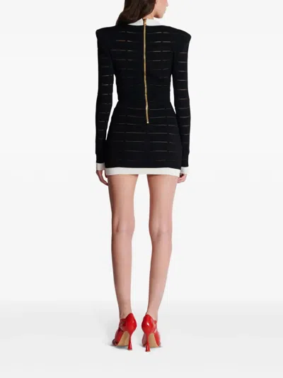 Shop Balmain Short Dress With Decoration