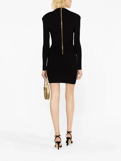 Shop Balmain Short Pleated Dress