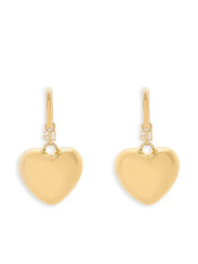 Dolce & Gabbana Dg Logo Heart Drop Earrings