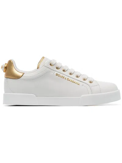 Dolce & Gabbana Portofino Sneakers In White