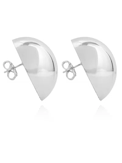 Federica Tosi 'luna' Metallic Earings With Rear Butterfly Clasp Closure And Circular Design In Metallic