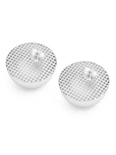 Federica Tosi 'luna' Metallic Earings With Rear Butterfly Clasp Closure And Circular Design In Metallic