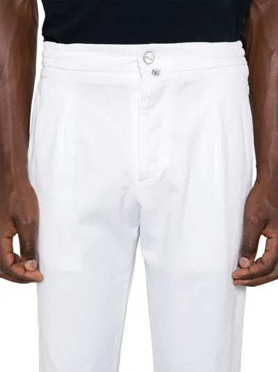 Kiton Men Tapered Trousers In White