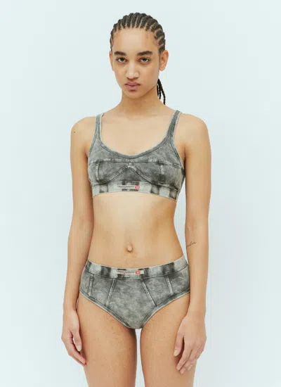 Diesel Women Ufpn-denim-hipster Briefs In Gray
