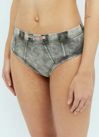 Diesel Women Ufpn-denim-hipster Briefs In Gray