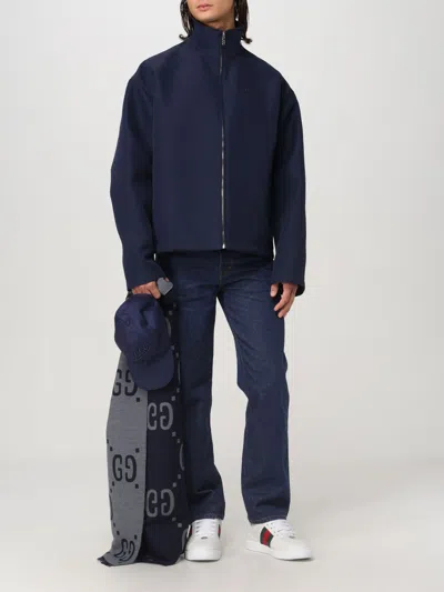 Gucci Men Baseball Hat With Embroidery In Blue