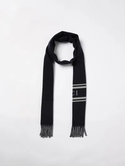 Gucci Scarf Men Blue Men In Blue