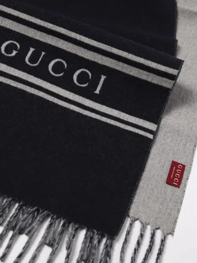 Gucci Scarf Men Blue Men In Blue