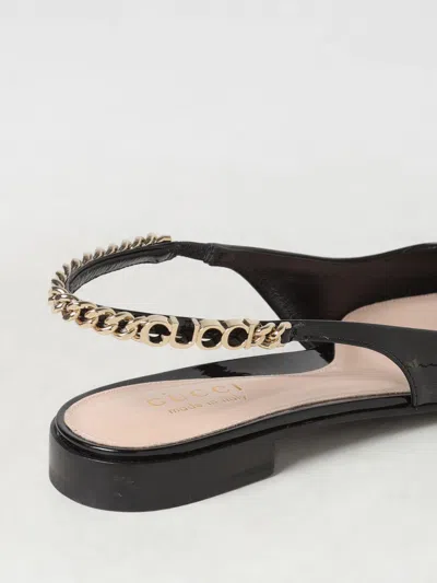 Gucci Signoria Pointed Ballet Flats In Patent Leather In Black