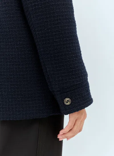 Gucci Wool-blend Bouclé-tweed Coat In Black