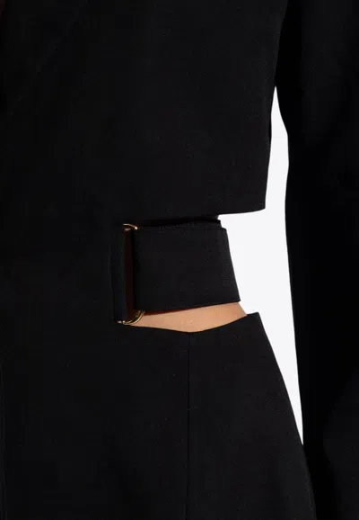 Jacquemus 'la Robe Bari' Black Single-breasted Jacket With Cut-out In Black