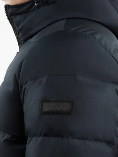 Fay Double Front Down Jacket In Blue