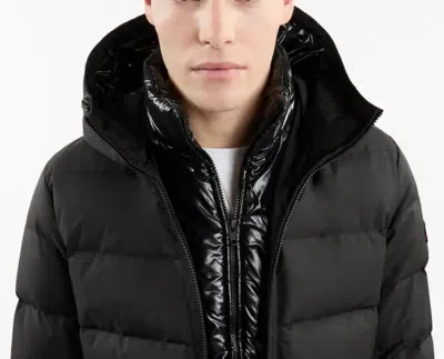Fay Double Front Down Jacket In Black