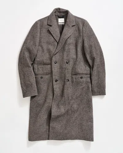 Billy Reid Micro Houndstooth Officers Coat In Black/multi