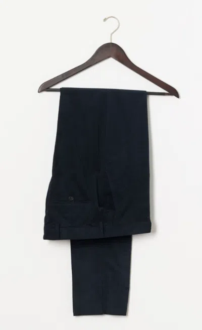 Billy Reid Twill Moleskin Flat Front Trouser - Oak Brown In Oak Brown