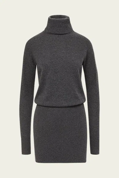 Veronica Beard Cassidy Merino Wool And Cashmere-blend Turtleneck Mini Dress