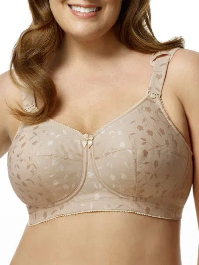 Elila Sidney Jacquard Wire-free Bra In Brown