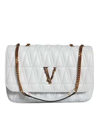 Versace Woman Virtus Woman White Shoulder Bags