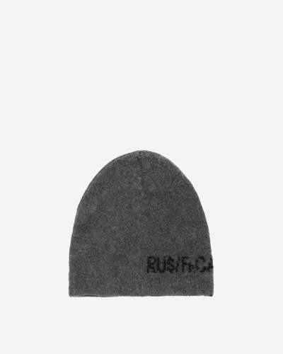 Mainline:rus/fr.ca/de Knitted Logo Hat Grey In White